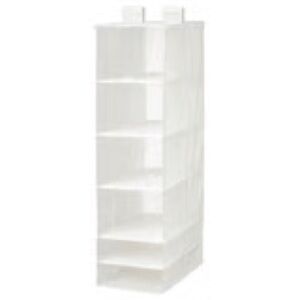 IKEA White Hanging Closet Organizer with Six Shelves